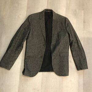 COS MENS BLAZER JACKET GRAY TWO BUTTON LONG SLEEVE EU46